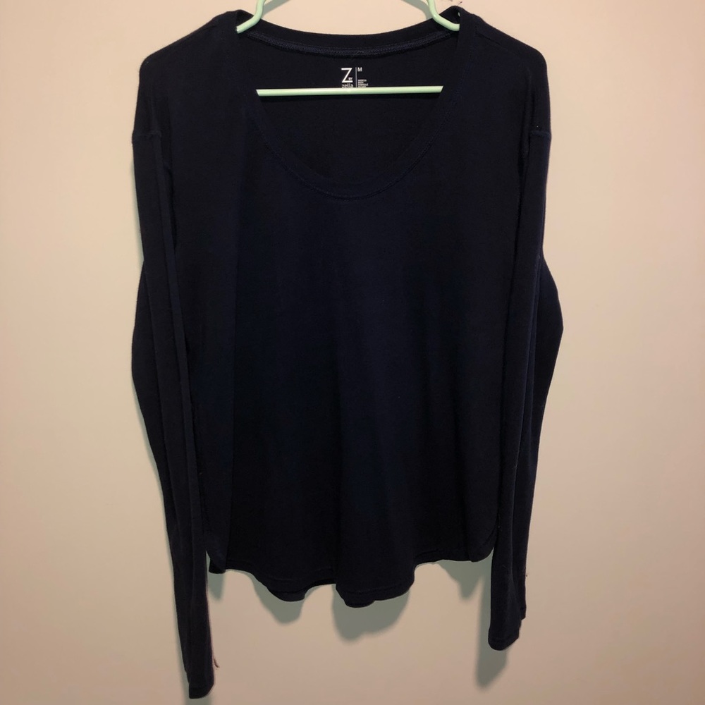 Navy blue Zella Athletic Long Sleeve Shirt - Picture 1 of 3